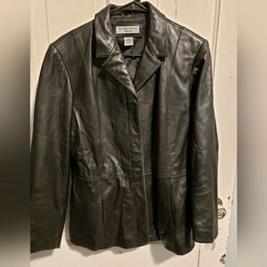 Preston and York black lambskin leather jacket